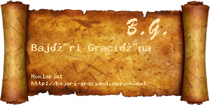 Bajári Graciána névjegykártya
